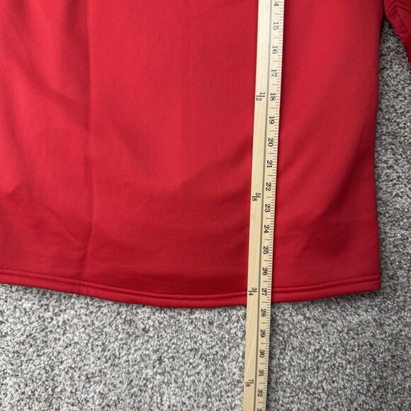 Under Armour Command Sweatshirt Womens Small Red 1/4 Zip Pullover Cowl Neck New - Picture 13 of 14